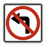 Regulatory Sign - No Left Turn