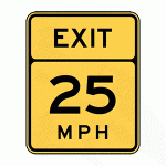 Regulatory Sign - Exit Ramp Speed Limit