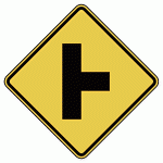 Warning Sign - Side Road Right
