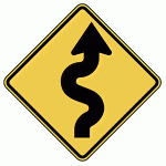 Warning Sign - Winding Road