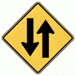 Warning Sign - Two Way Traffic
