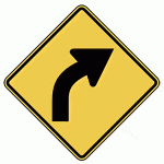 Warning Sign - Right Curve Ahead
