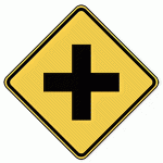 Warning Sign - Cross Road Ahead