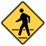 Warning Sign - Pedestrian Crossing