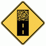 Warning Sign - Pavement Ends